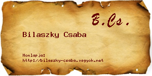 Bilaszky Csaba névjegykártya